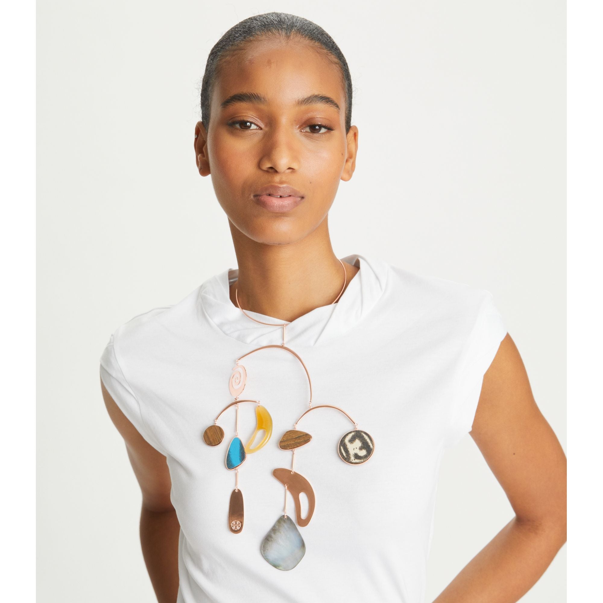 Women Mobile Necklace - Copper / Multi