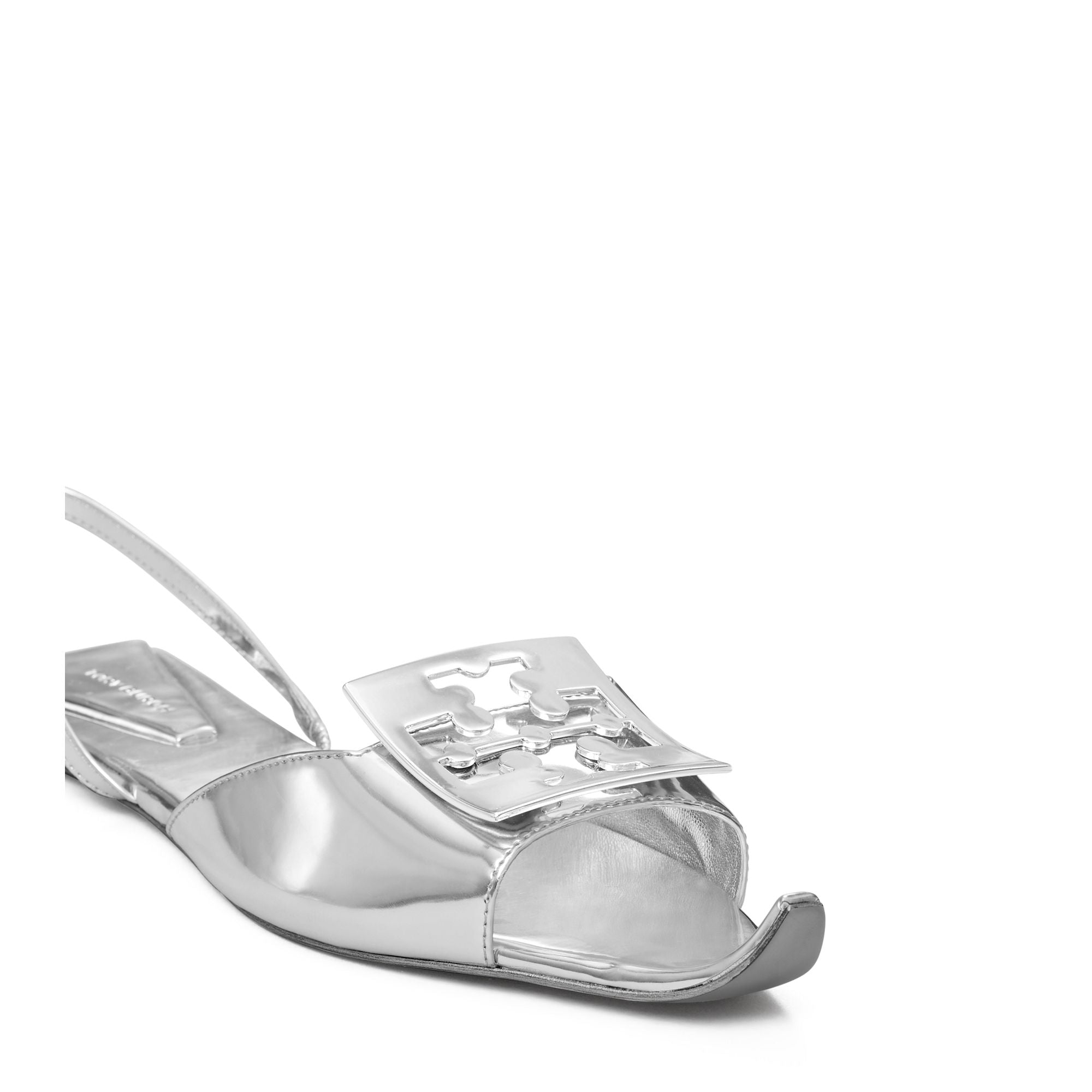 Women Logo Flat Slingback - Silver / Silver