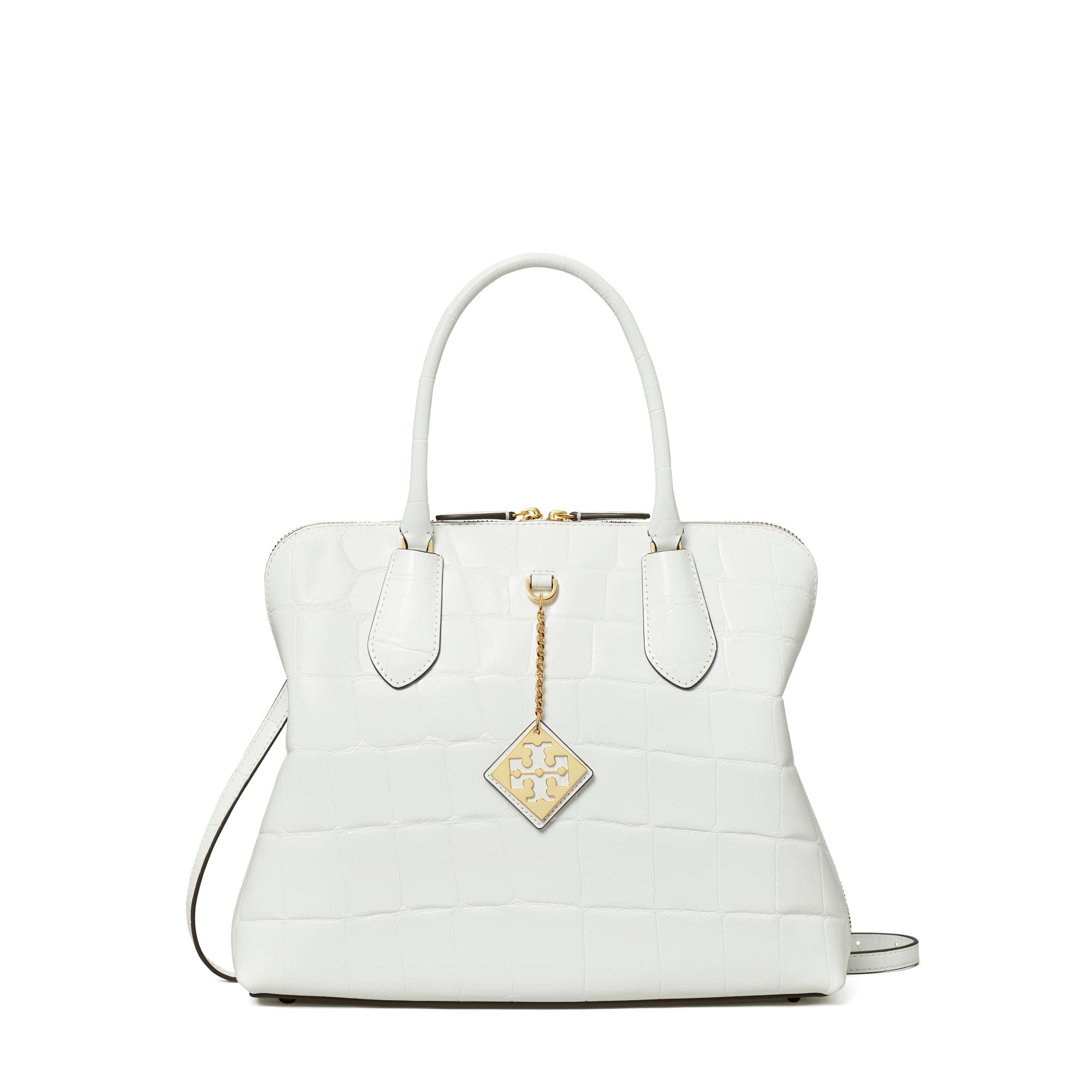 Women Embossed Swing Bag - Optic White