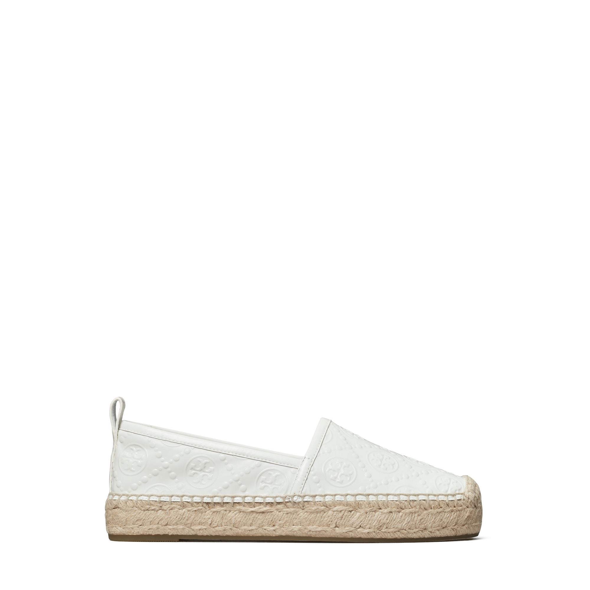 Women T Monogram Platform Espadrille - Gardenia