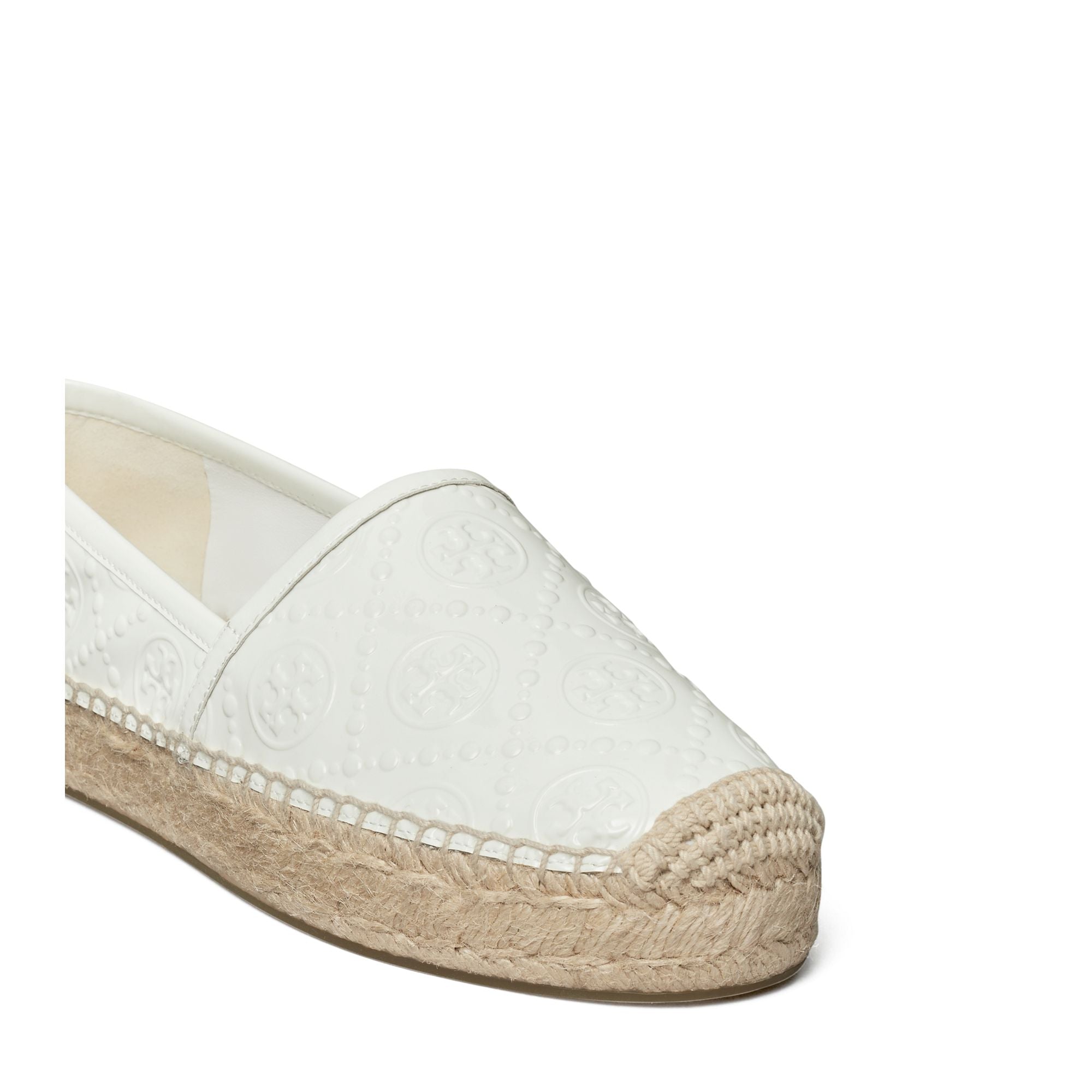 Women T Monogram Platform Espadrille - Gardenia