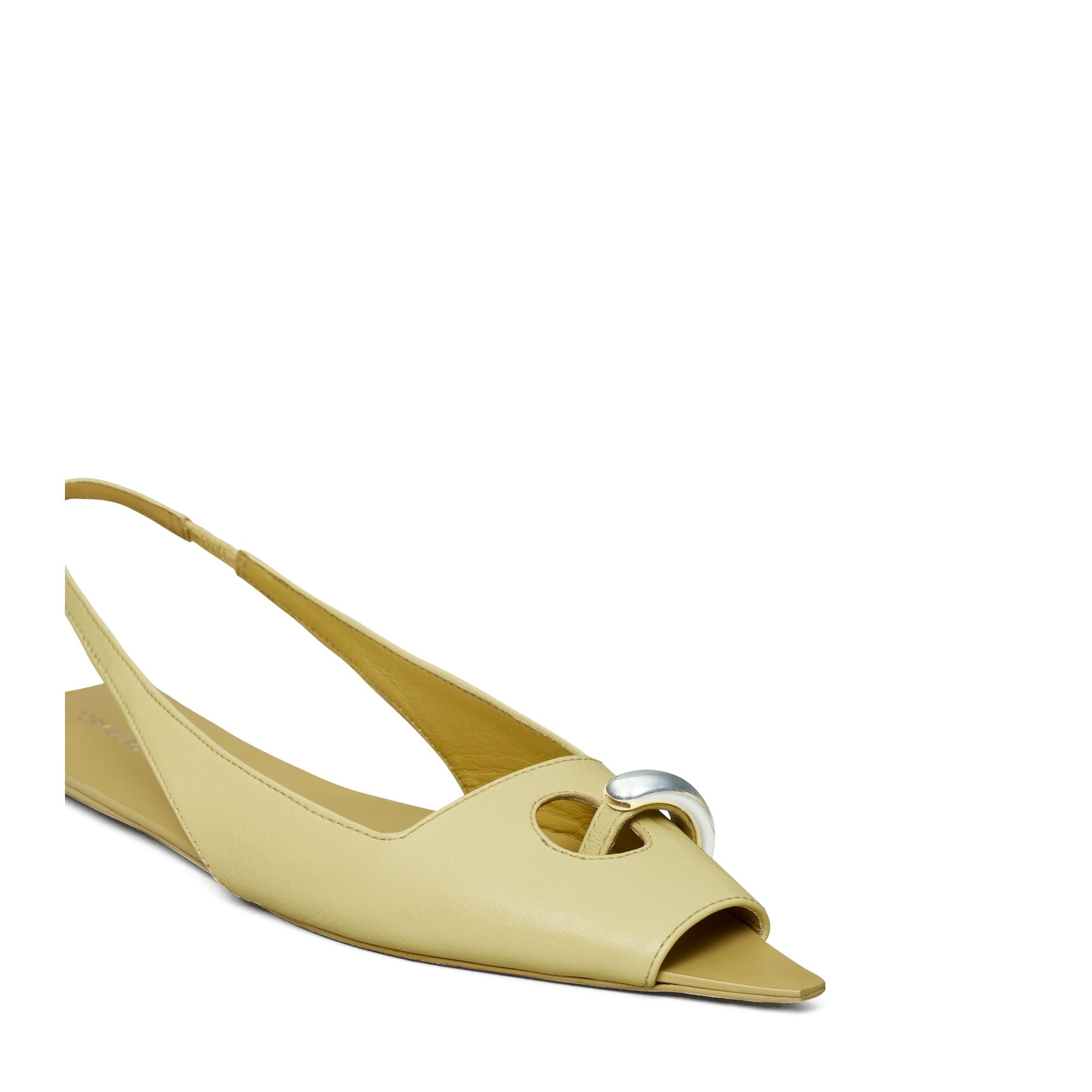 Women Pierced Slingback - Cream Corn / Beige / Silver