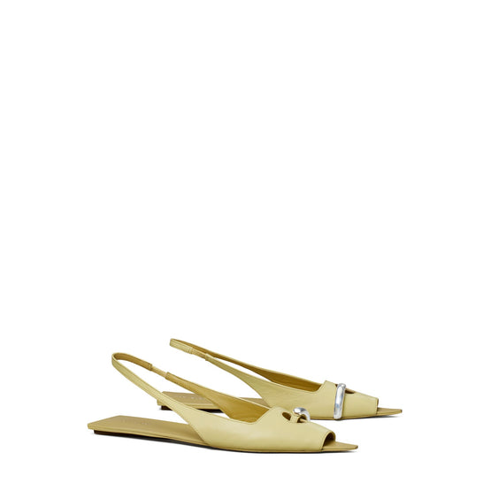 Women Pierced Slingback - Cream Corn / Beige / Silver