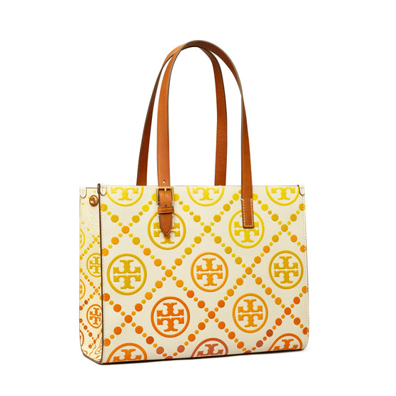 Women T Monogram Degrade Small Tote - New Ivory Multi