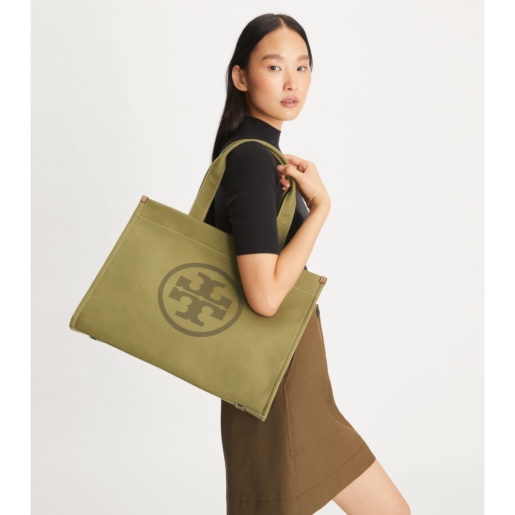 Women Ella Canvas Tote - Dark Sage