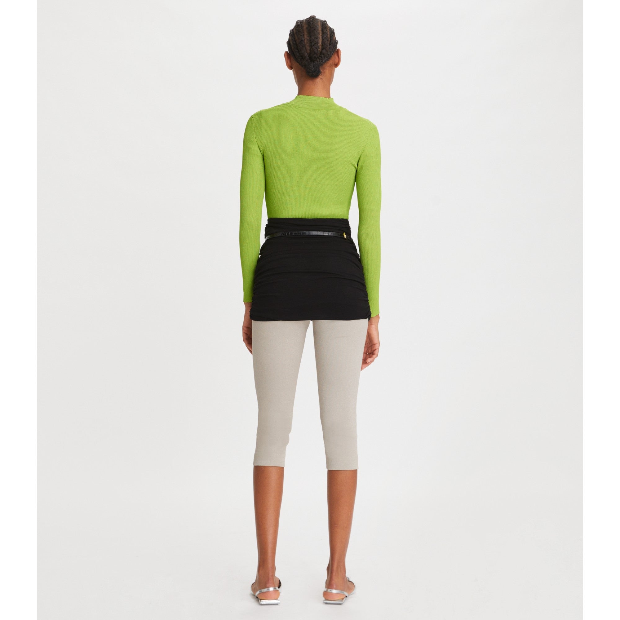 Women Ribbed Cardigan - Light Kiwi