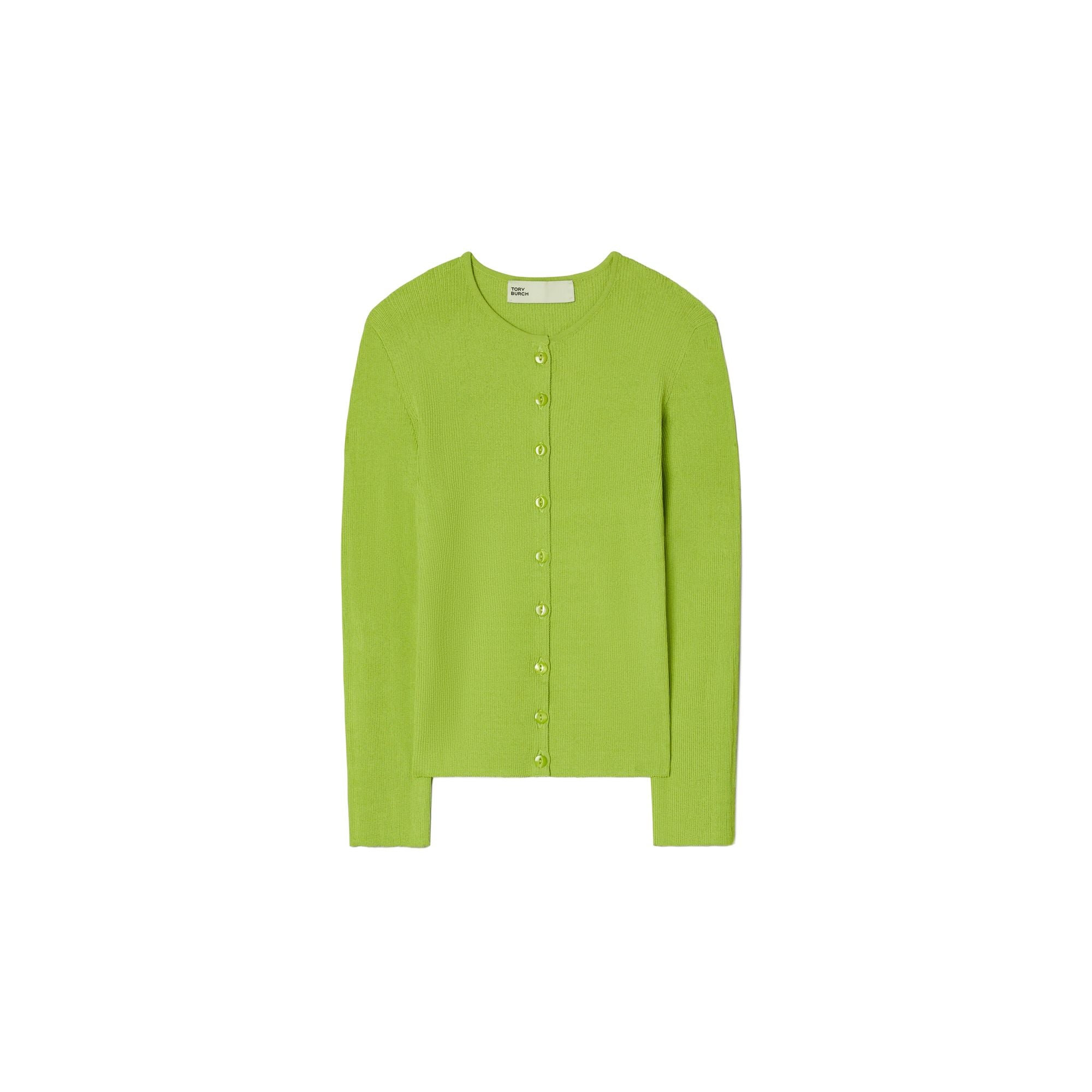 Women Ribbed Cardigan - Light Kiwi