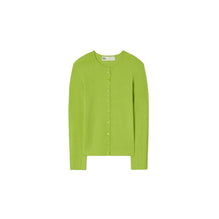 Women Ribbed Cardigan - Light Kiwi