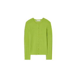 Women Ribbed Cardigan - Light Kiwi