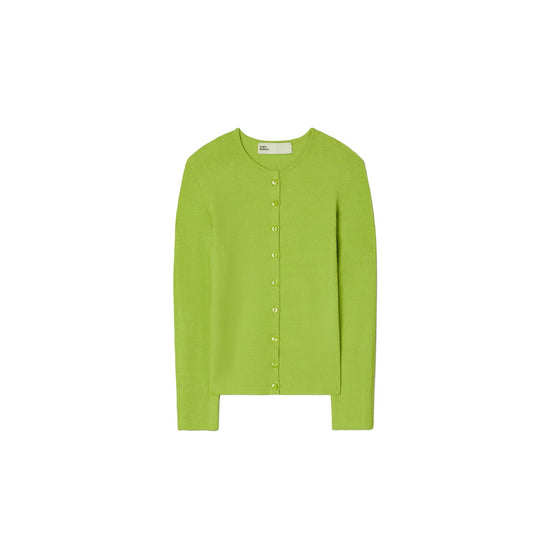 Women Ribbed Cardigan - Light Kiwi