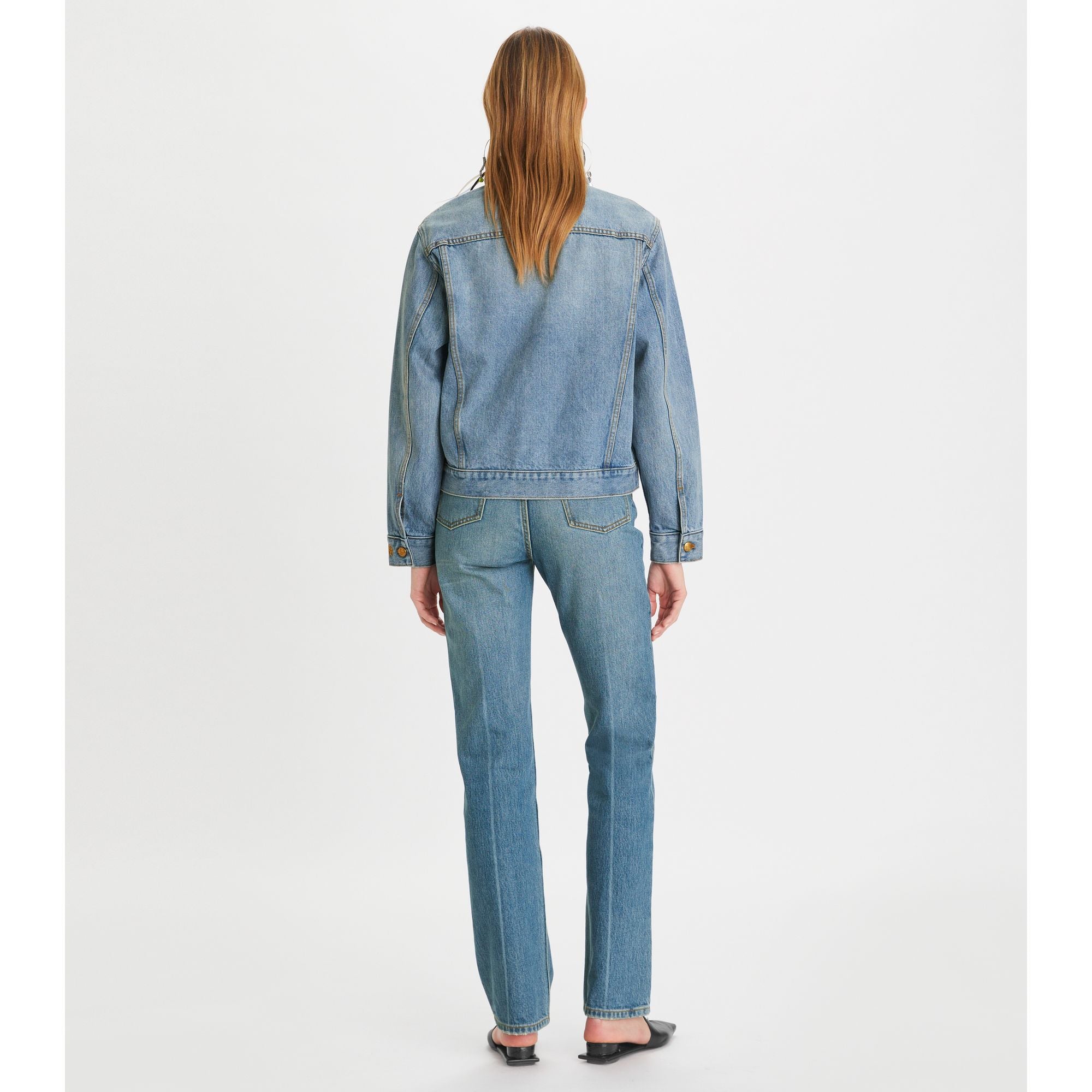 Women Denim Jacket - Vintage Wash