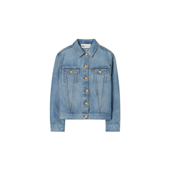 Women Denim Jacket - Vintage Wash