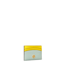 Women Robinson Color-Block Pebbled Card Case - Sea Bubble
