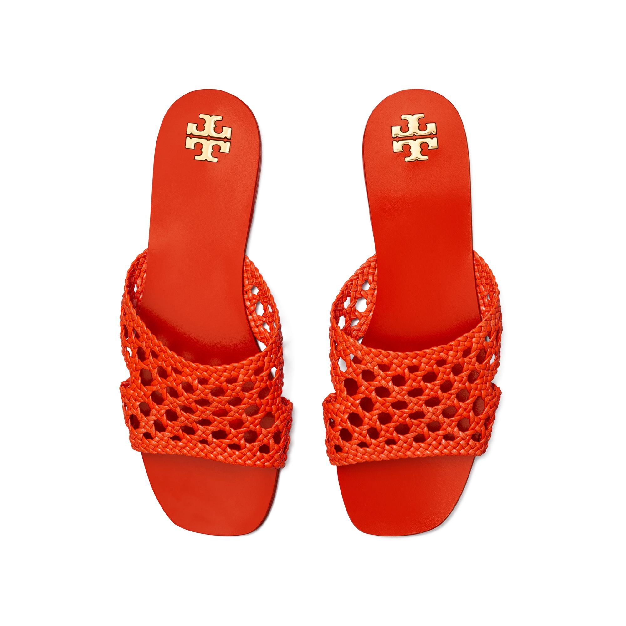 Women Woven Flat Slide - Desert Flower Orange