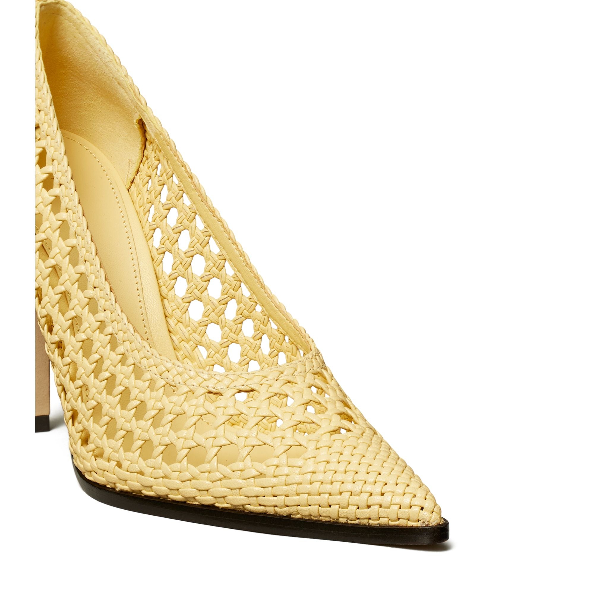 Women Woven Pointed Pump 100Mm - Light Sweet Corn