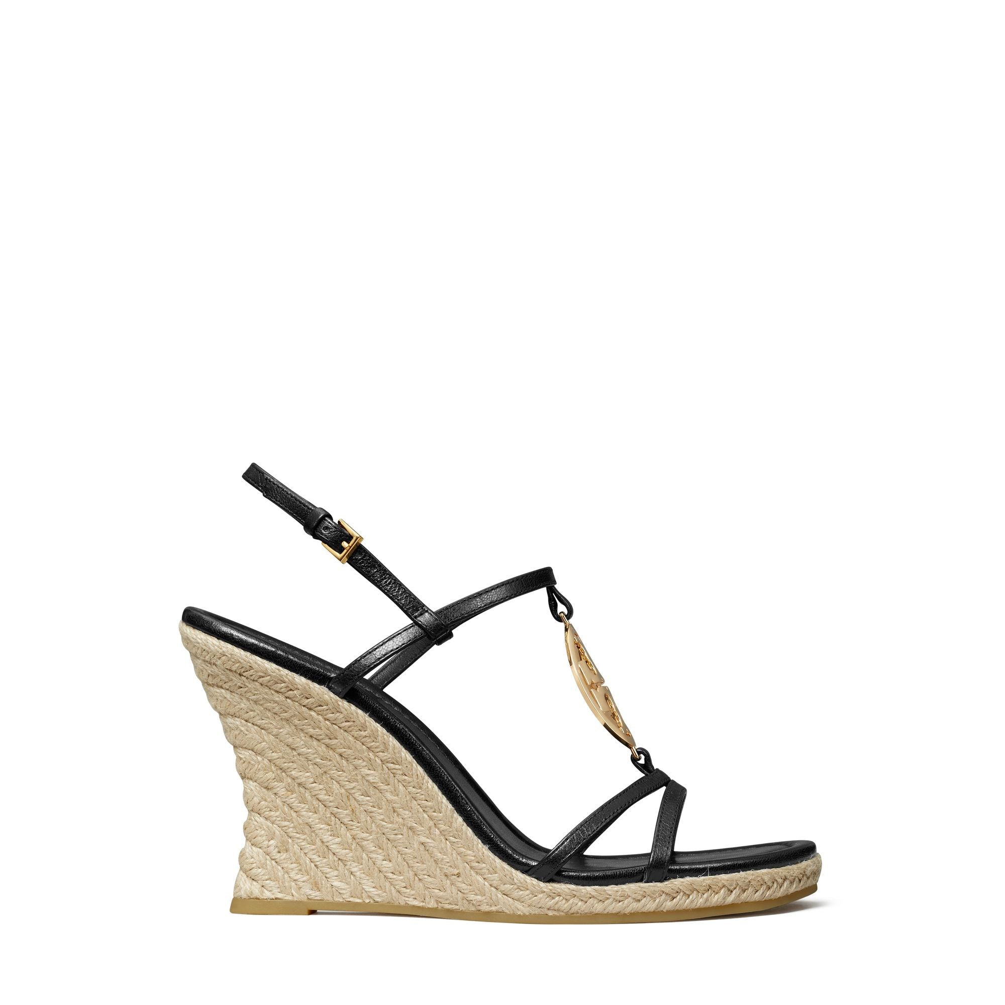 Women Capri Miller Espadrille Wedge 95Mm - Perfect Black  / Wheat