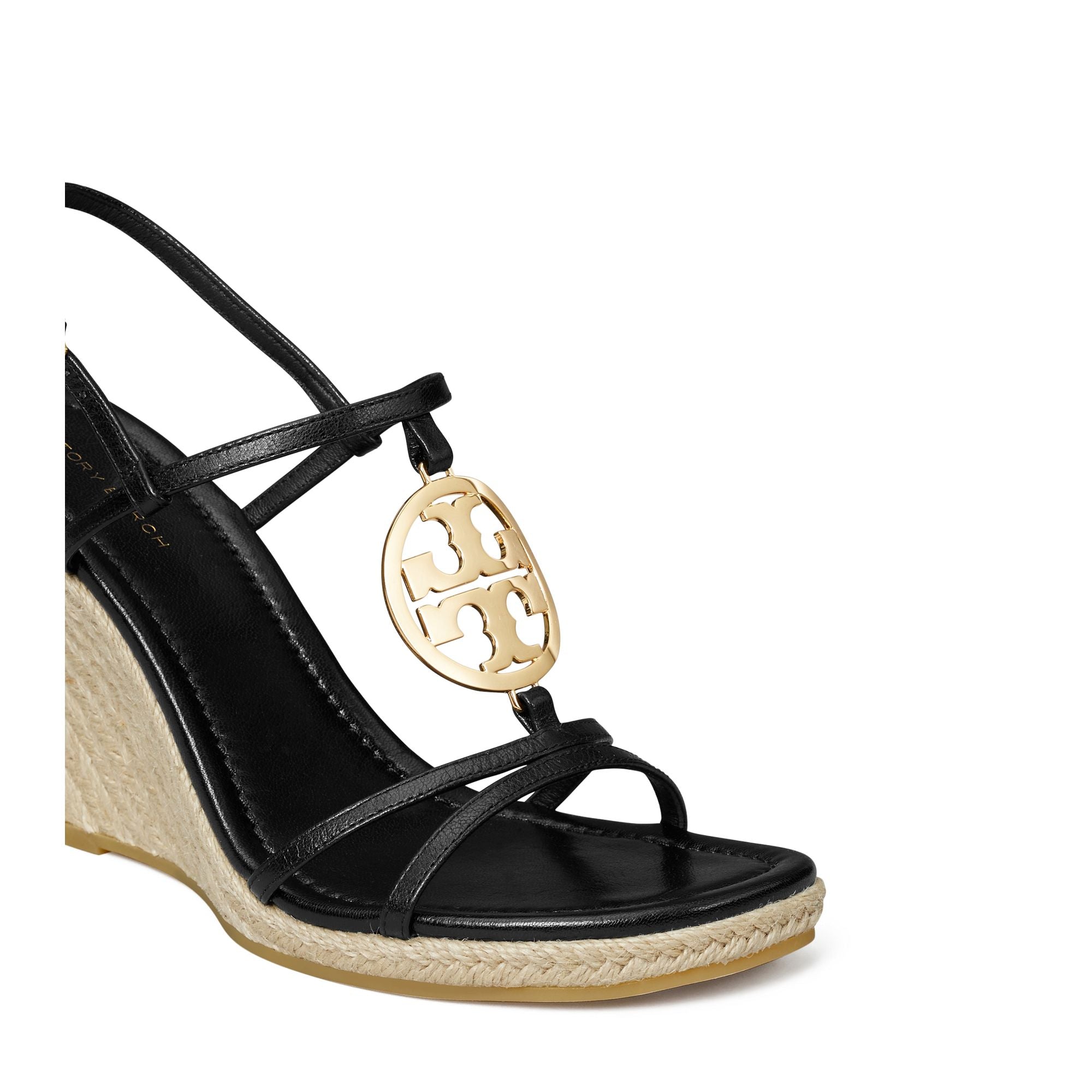 Women Capri Miller Espadrille Wedge 95Mm - Perfect Black  / Wheat
