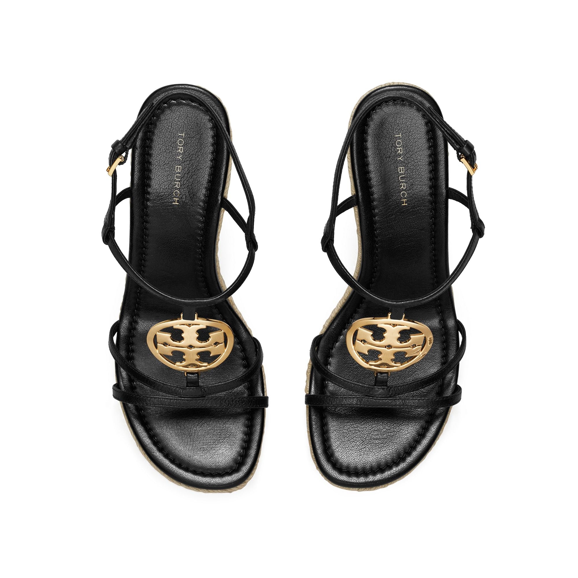 Women Capri Miller Espadrille Wedge 95Mm - Perfect Black  / Wheat