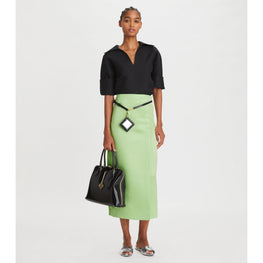 Women Satin Wrap Skirt - Mint