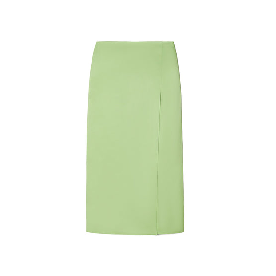 Women Satin Wrap Skirt - Mint