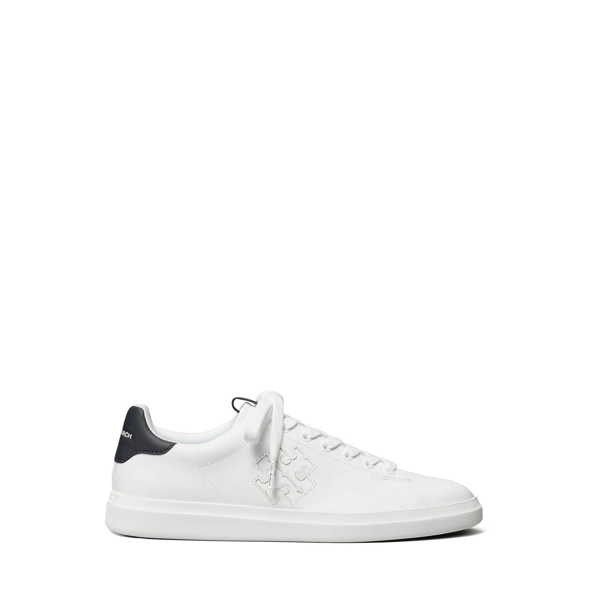 Women Double T Howell Court - White / Perfect Navy
