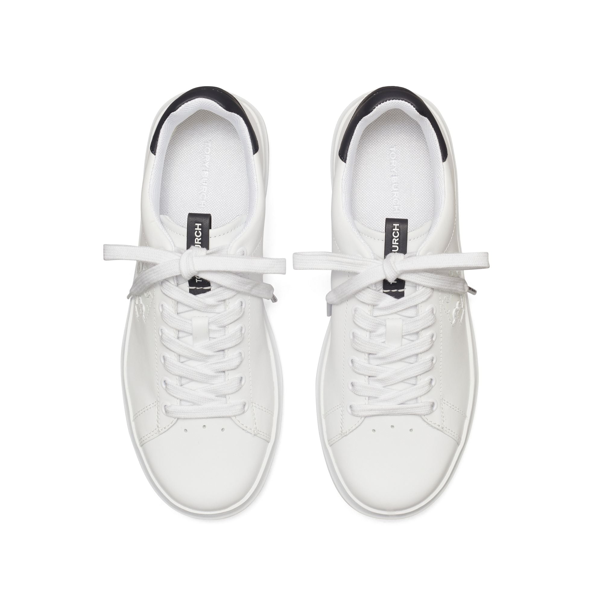Women Double T Howell Court - White / Perfect Navy