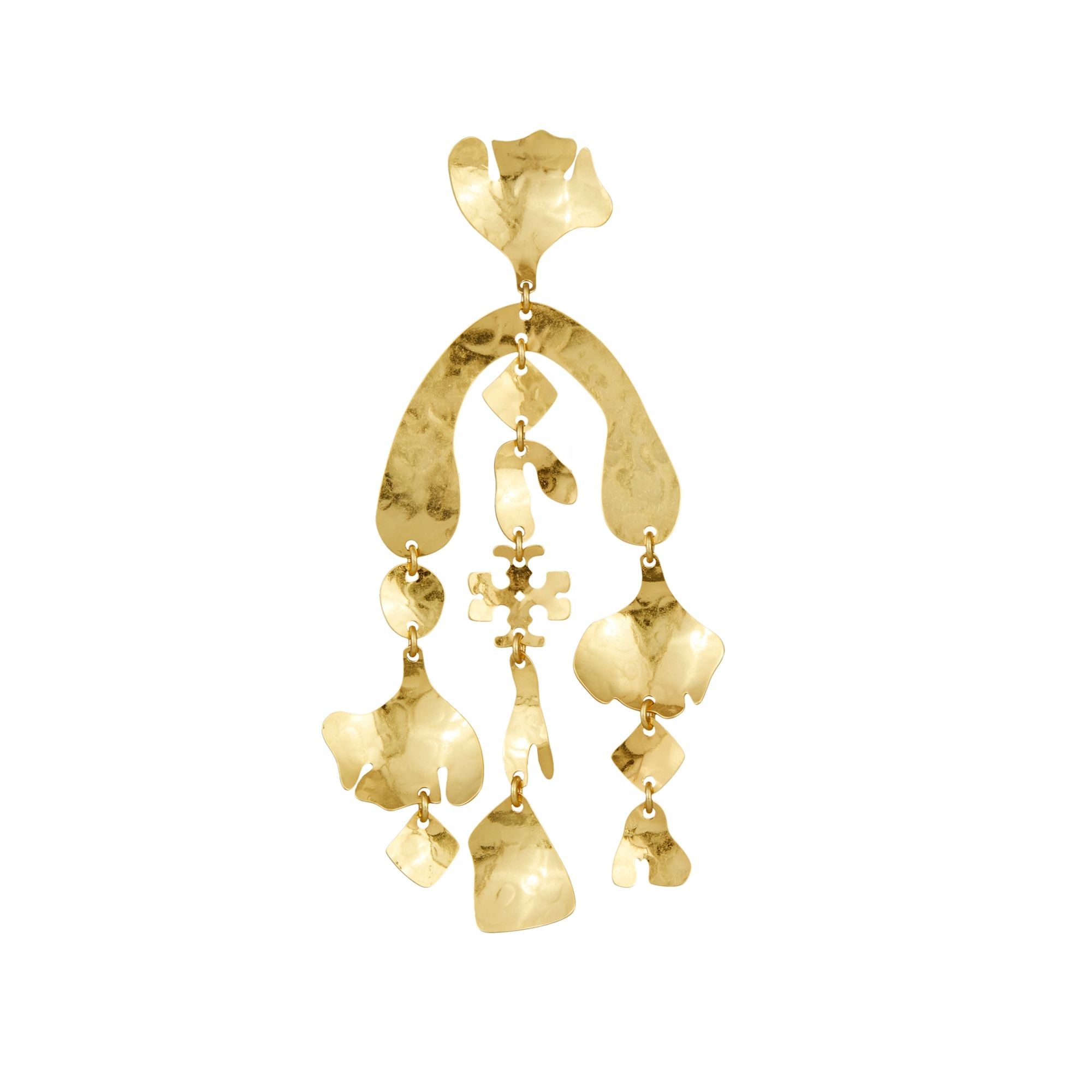 Women Roxanne Cascade Earring - Rolled Light Brass