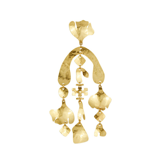 Women Roxanne Cascade Earring - Rolled Light Brass