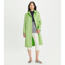 Women Satin Coat - Mint