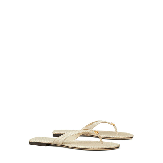 Women Classic Flip Flop - Taupe Snake