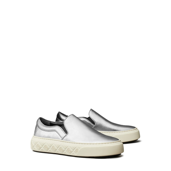 Women Ladybug Slip On Sneaker - Silver