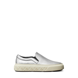 Women Ladybug Slip On Sneaker - Silver