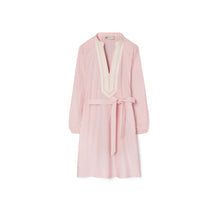 Women Balloon Sleeve Cotton Tunic Dress - Stone Pink