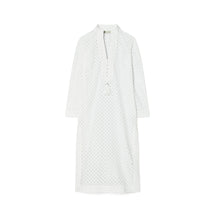 Women Eyelet Midi Tory Tunic - White