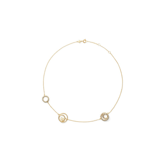 Women Miller Rings Necklace - Tory Gold / Crystal