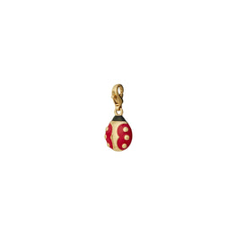 Women Ladybug Charm - Tory Gold / Red