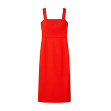 Women Stretch Faille Dress - Goji Berry