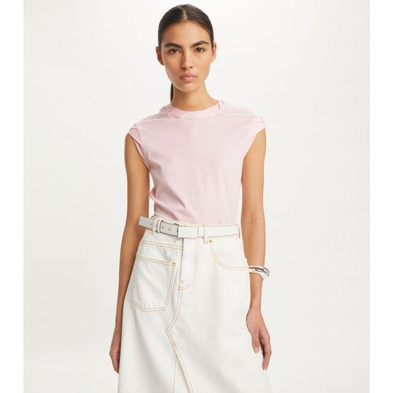 Women Twisted Knit Top - Stone Pink