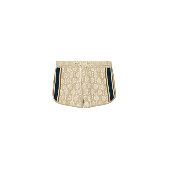 Women Tech Knit Jacquard Short - Sesame Racquets