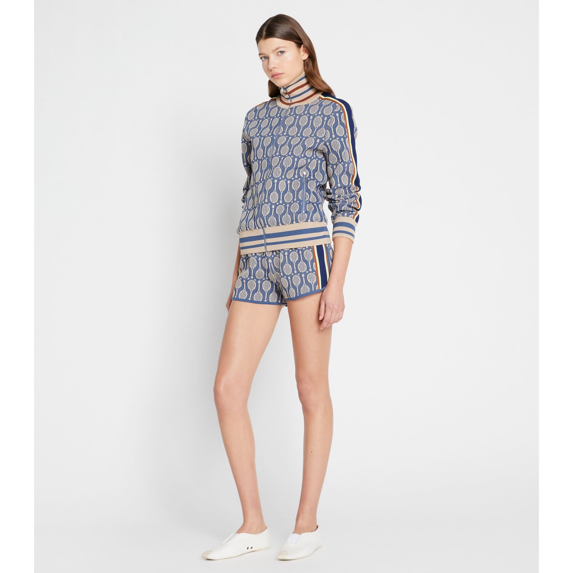 Women Tech Knit Jacquard Short - Windsor Haze Racquets