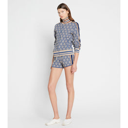 Women Tech Knit Jacquard Short - Windsor Haze Racquets