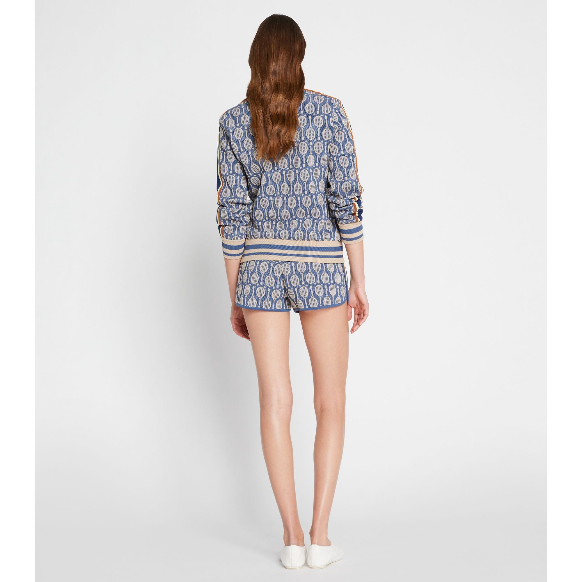 Women Tech Knit Jacquard Short - Windsor Haze Racquets