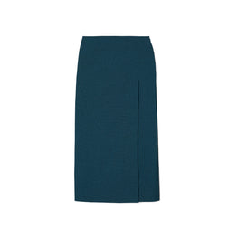 Women Stretch Faille Wrap Skirt - Solar Blue