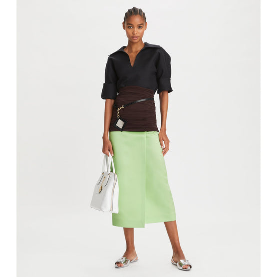 Women Silk Gazar Tunic - Black
