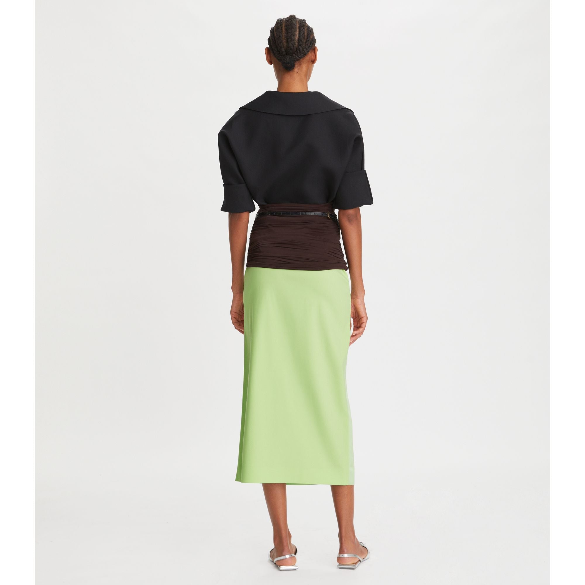 Women Silk Gazar Tunic - Black