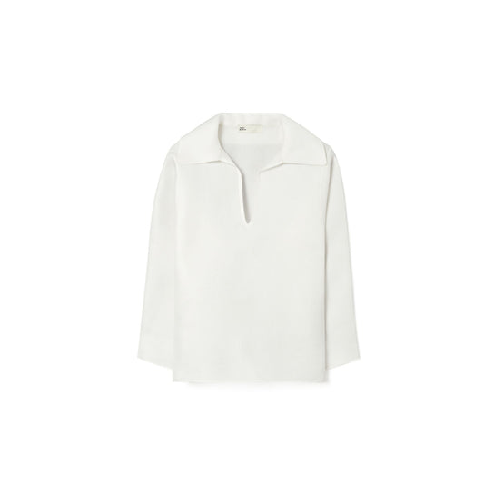 Women Silk Gazar Tunic - White