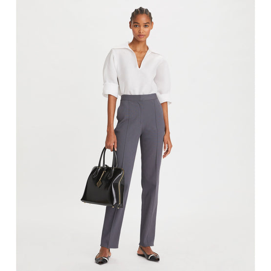 Women Stretch Faille Pant - Dark Charcoal
