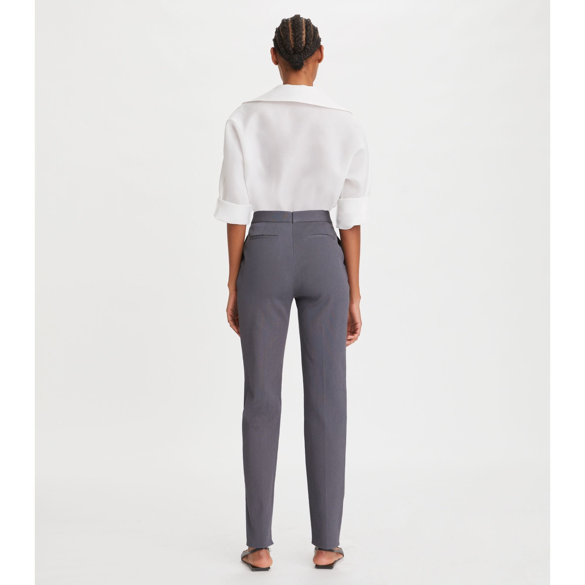 Women Stretch Faille Pant - Dark Charcoal