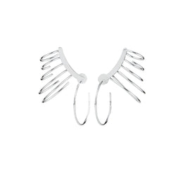 Women Pierced Ear Cuff - Silver