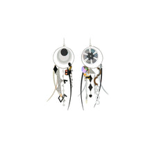 Women Galaxy Hoops - Silver / Multi
